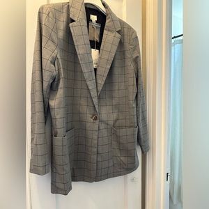 Grey oversized blazer